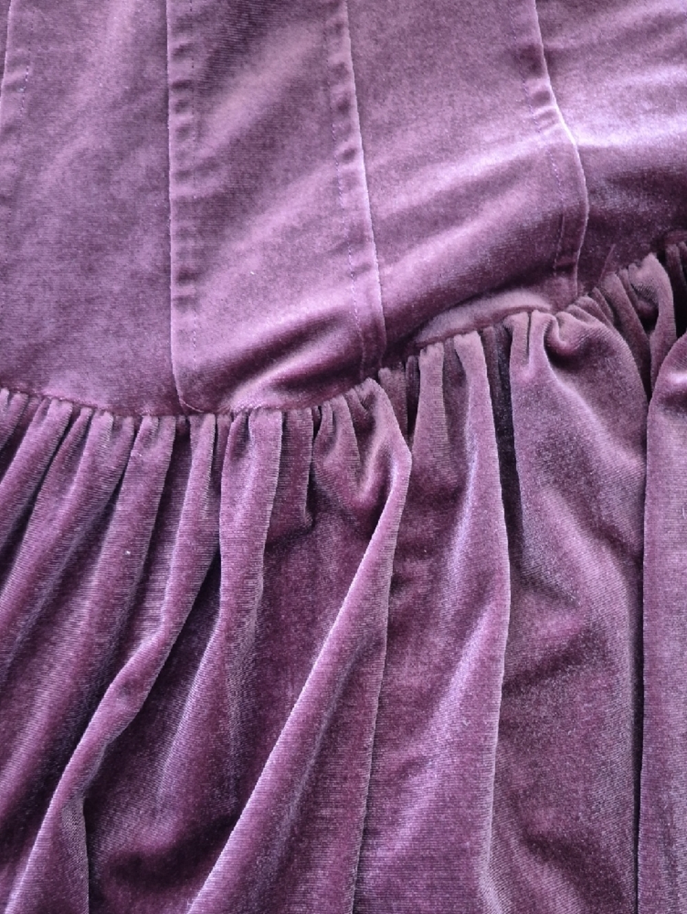 Women’s Sleeveless Velvet Babydoll Dress - Mauve - Picture 4 of 4